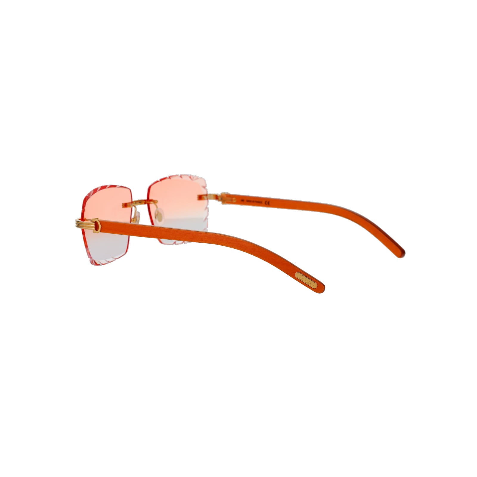 Cartier Custom Première C Horn and Wood Sunglasses by MEG