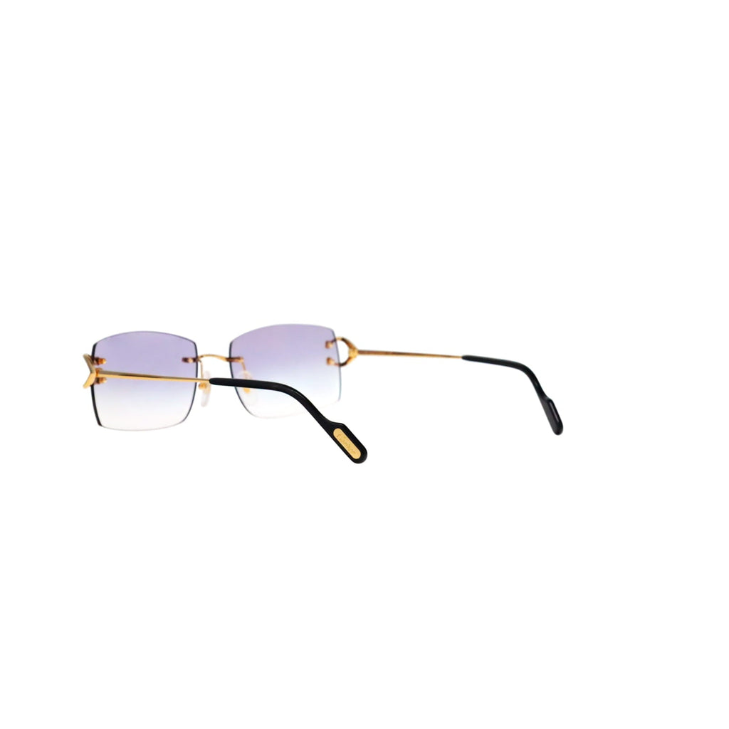 Cartier Custom Vintage Double C Brooklyn Sunglasses Gold by MEG