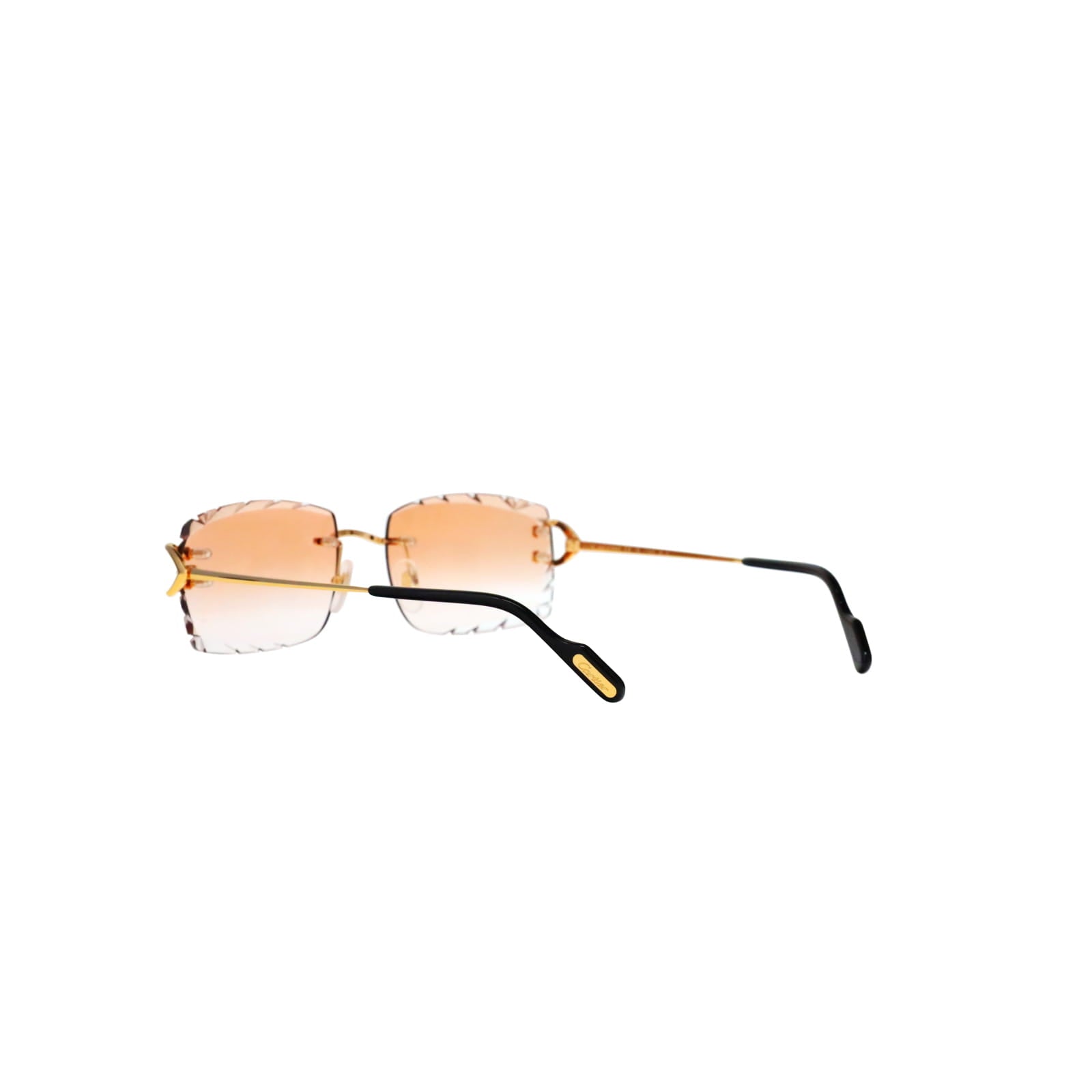 Cartier Custom Vintage Double C Diamond Cut Brooklyn Platinum Sunglasses by MEG