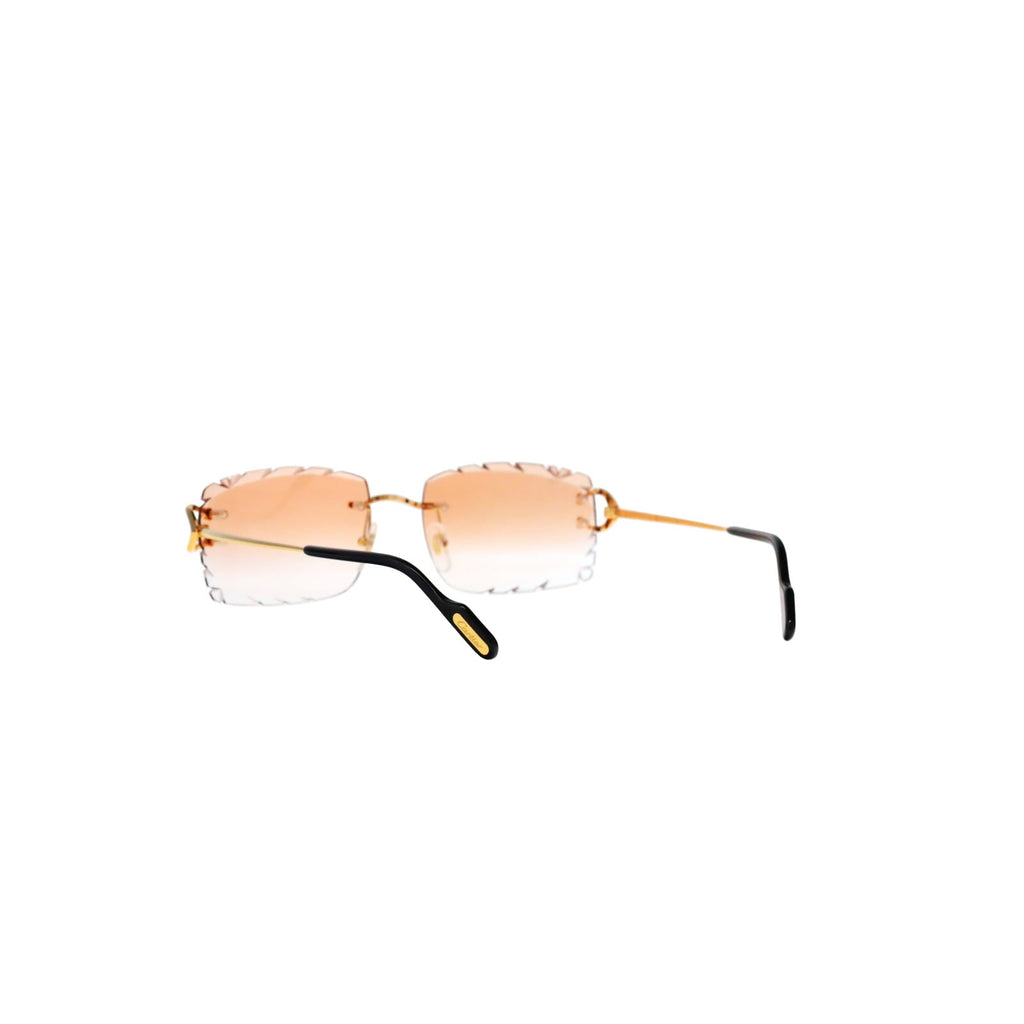 Cartier Custom Vintage Double C Diamond Cut Brooklyn Platinum Sunglasses by MEG