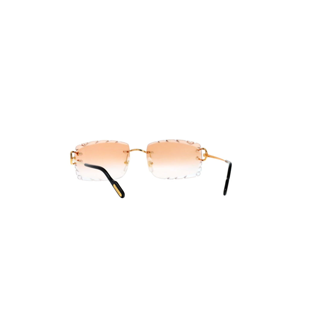 Cartier Custom Vintage Double C Diamond Cut Brooklyn Platinum Sunglasses by MEG