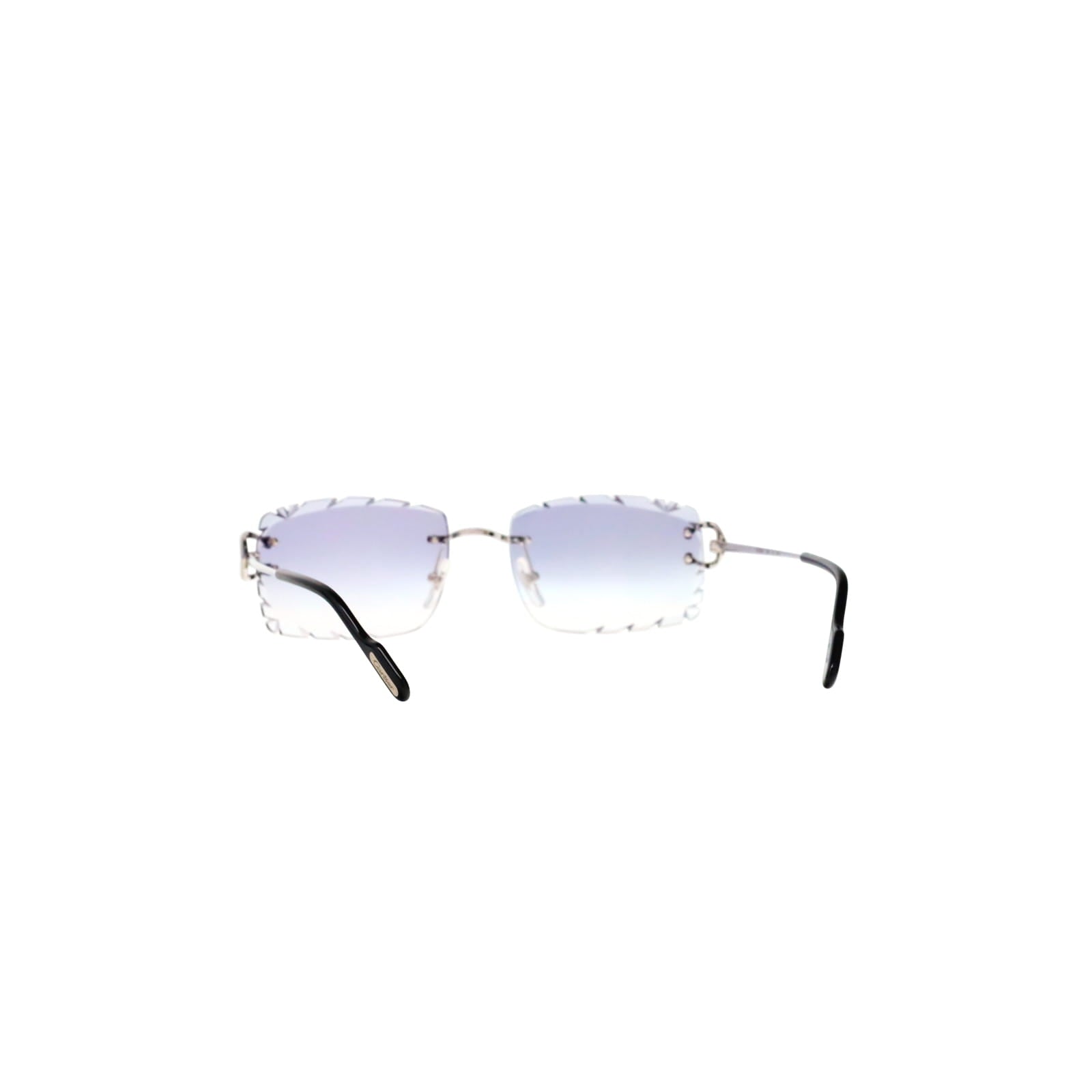Cartier Custom Vintage Double C Diamond Cut Brooklyn Platinum Sunglasses by MEG