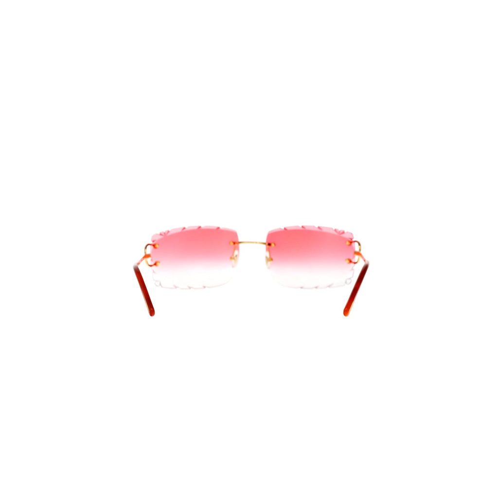 Cartier Custom Double C Diamond Cut Brooklyn Gold Sunglasses by MEG
