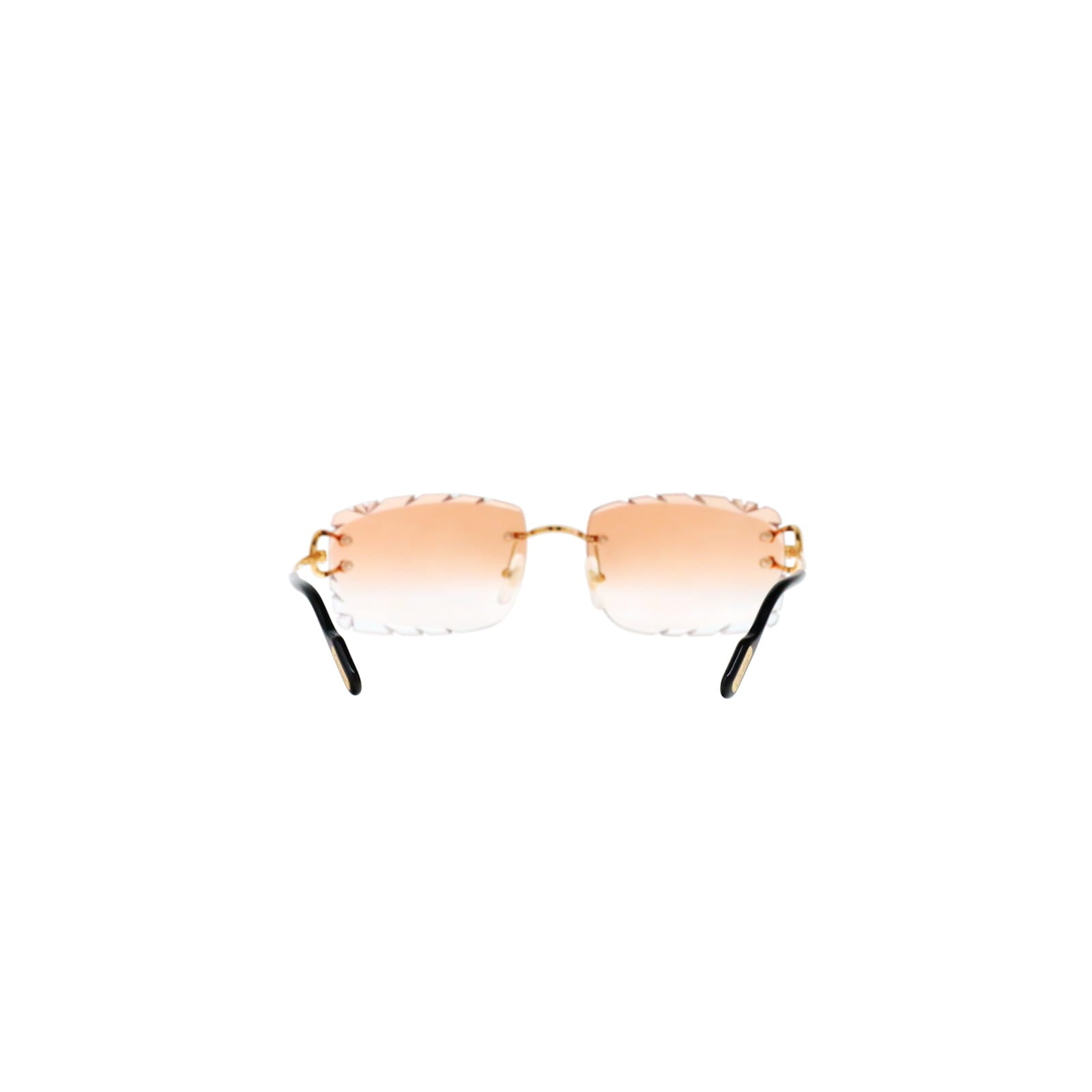 Cartier Custom Vintage Double C Diamond Cut Brooklyn Platinum Sunglasses by MEG