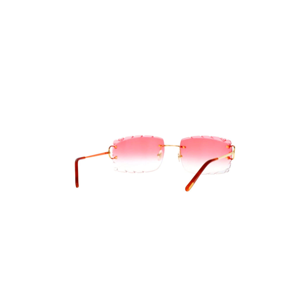 Cartier Custom Double C Diamond Cut Brooklyn Gold Sunglasses by MEG