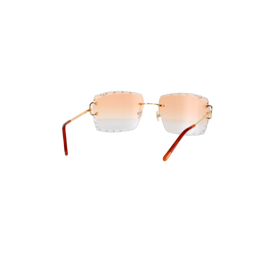 Cartier Custom Double C Diamond Cut Mykonos Gold Sunglasses by MEG