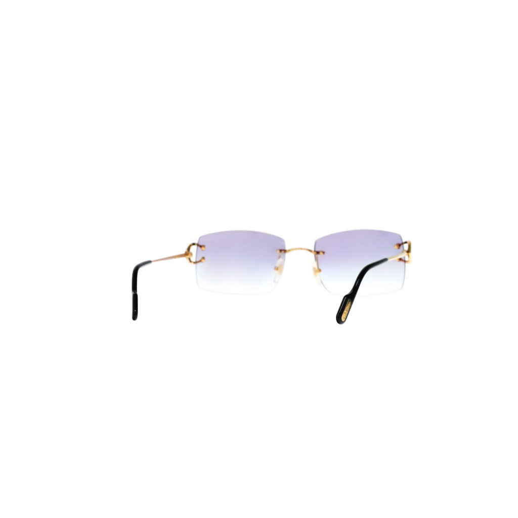 Cartier Custom Vintage Double C Brooklyn Sunglasses Gold by MEG