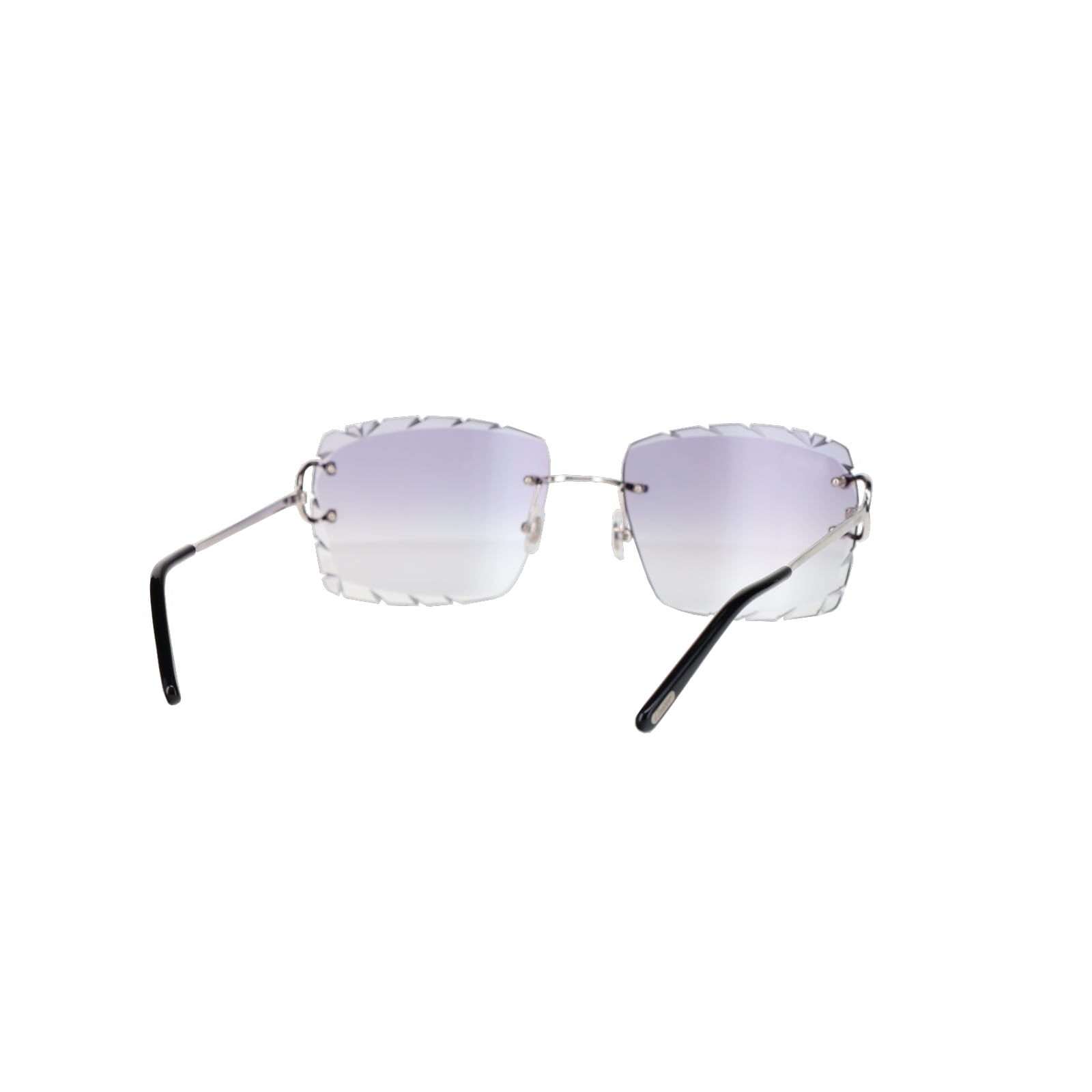 Cartier Custom Double C Diamond Cut Mykonos Platinum Sunglasses by MEG