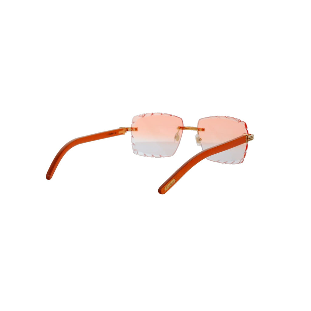 Cartier Custom Première C Horn and Wood Sunglasses by MEG