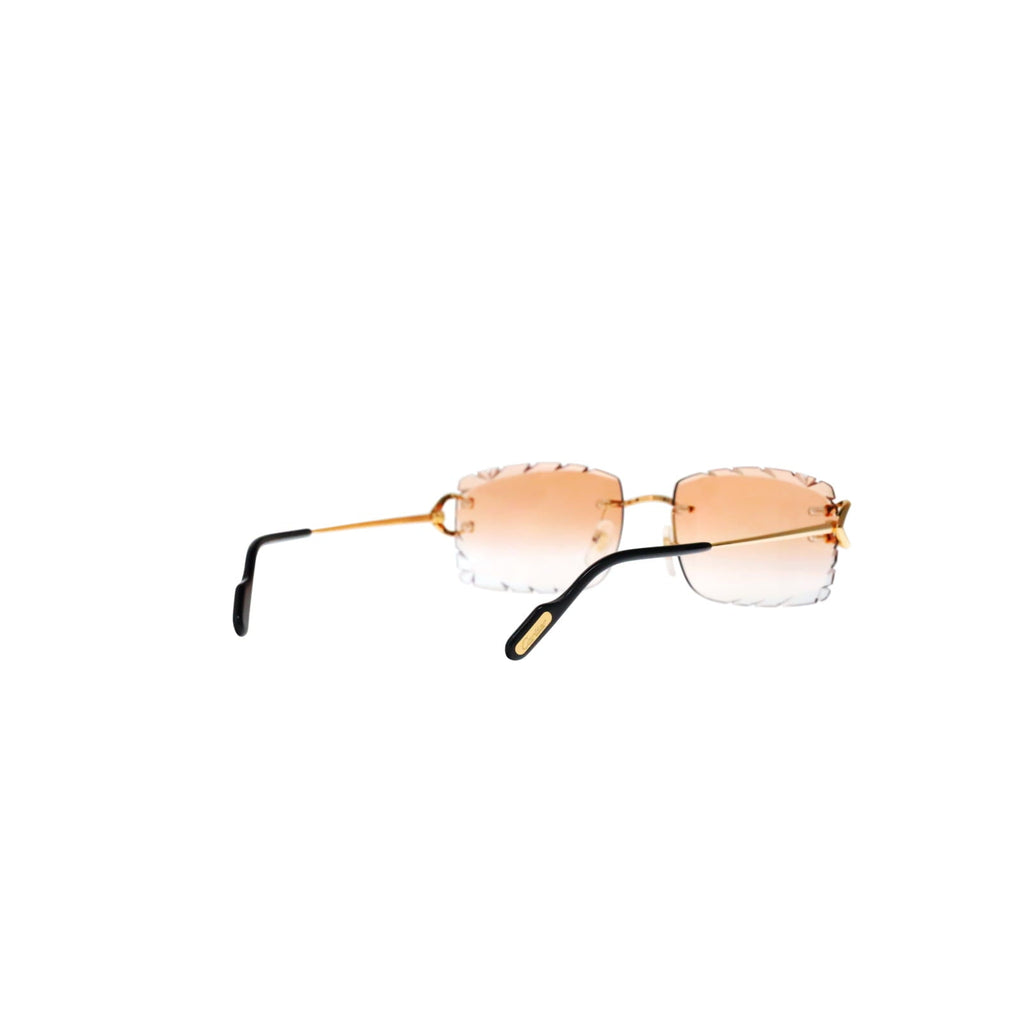 Cartier Custom Vintage Double C Diamond Cut Brooklyn Platinum Sunglasses by MEG