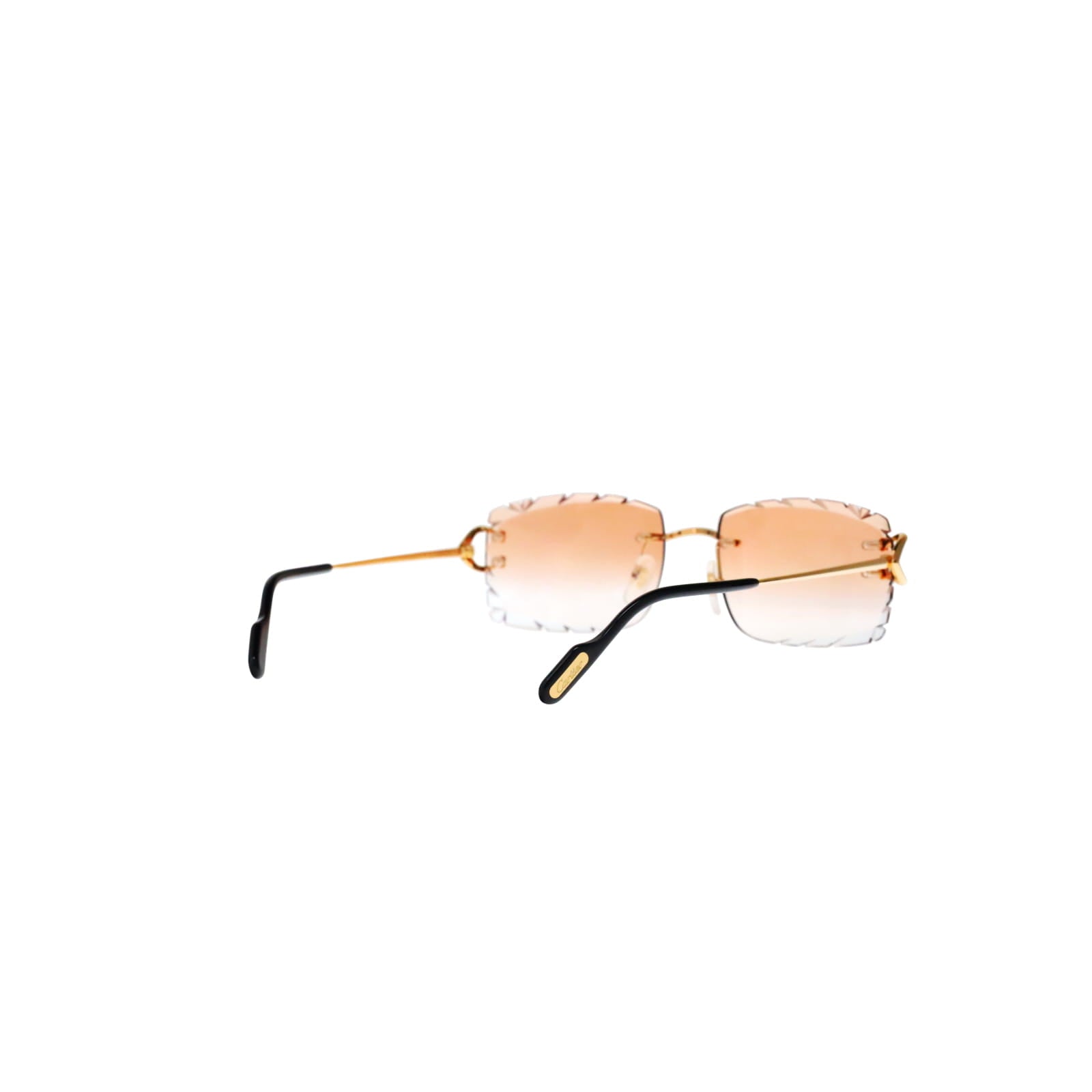 Cartier Custom Vintage Double C Diamond Cut Brooklyn Platinum Sunglasses by MEG