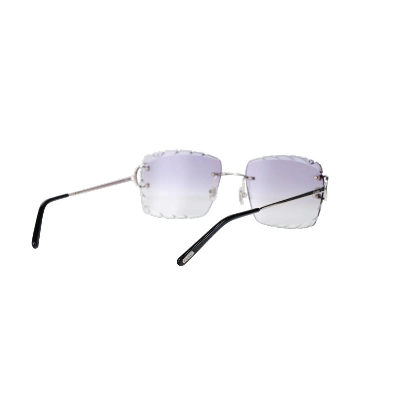 Cartier Custom Double C Diamond Cut Mykonos Platinum Sunglasses by MEG