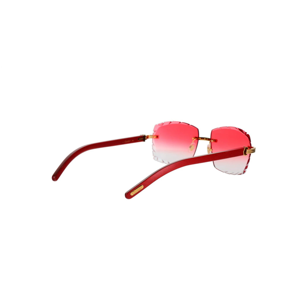 Cartier Custom Première C Horn and Wood Sunglasses by MEG