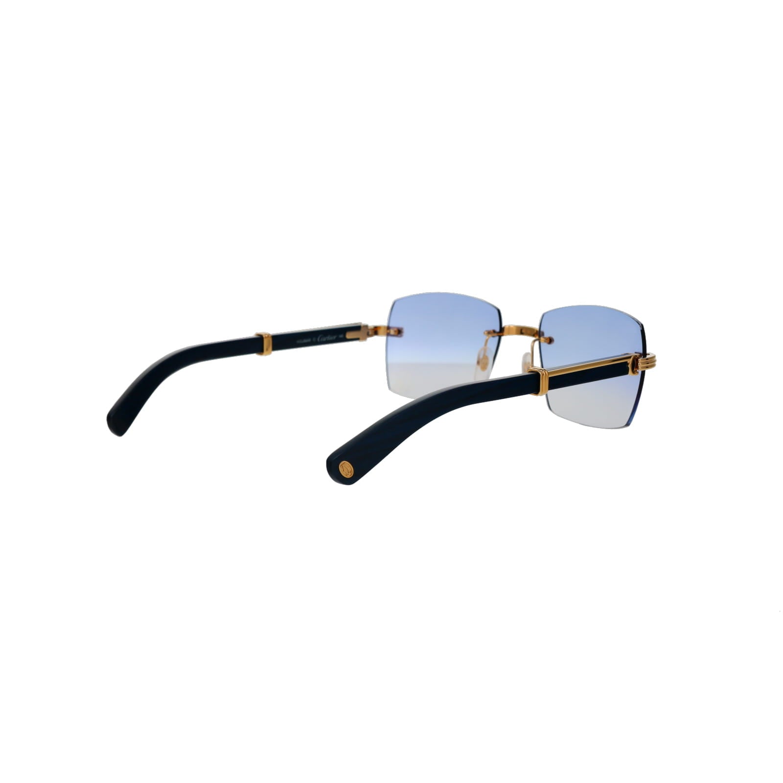 Cartier Custom Première Blue Wood Sunglasses by MEG