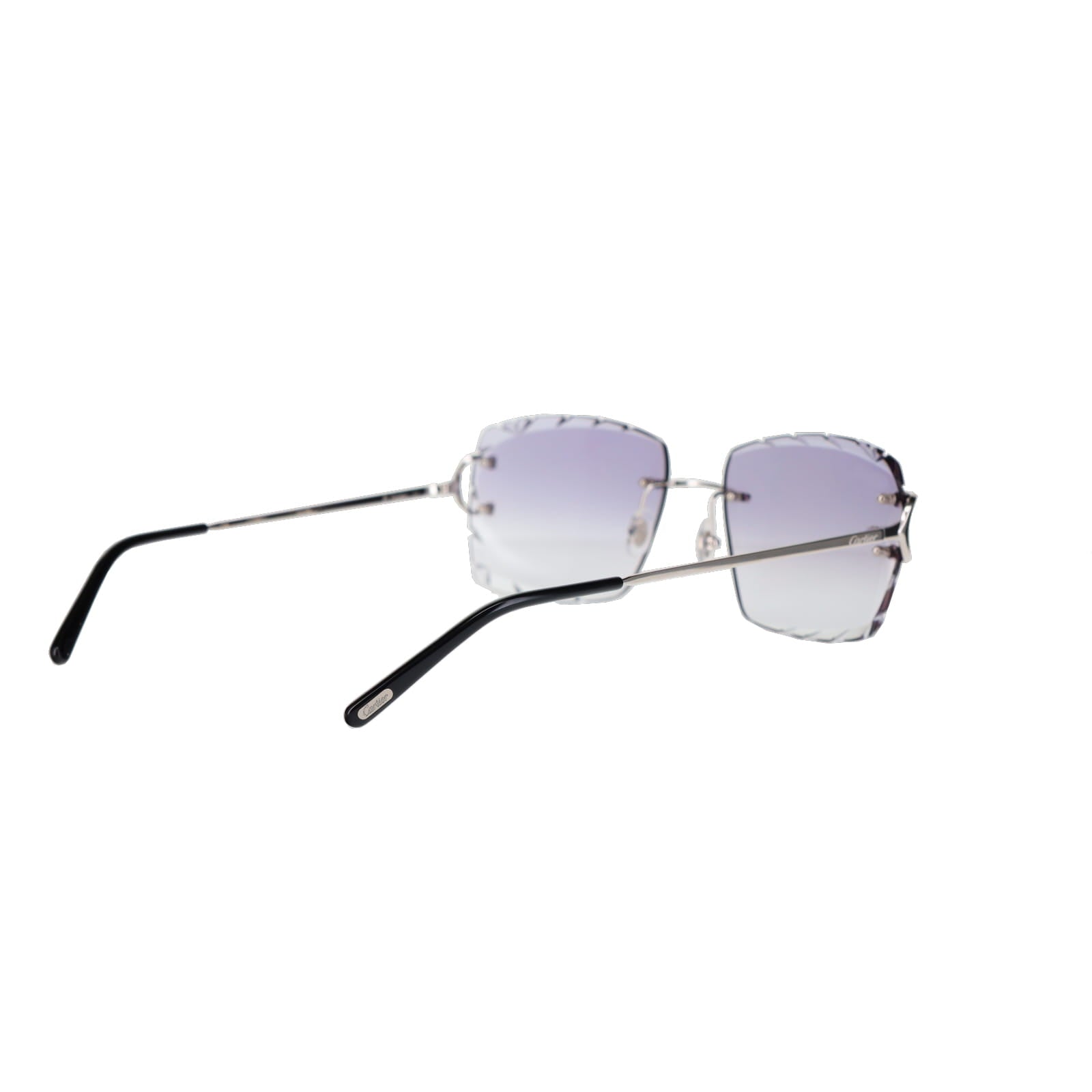 Cartier Custom Double C Diamond Cut Mykonos Platinum Sunglasses by MEG