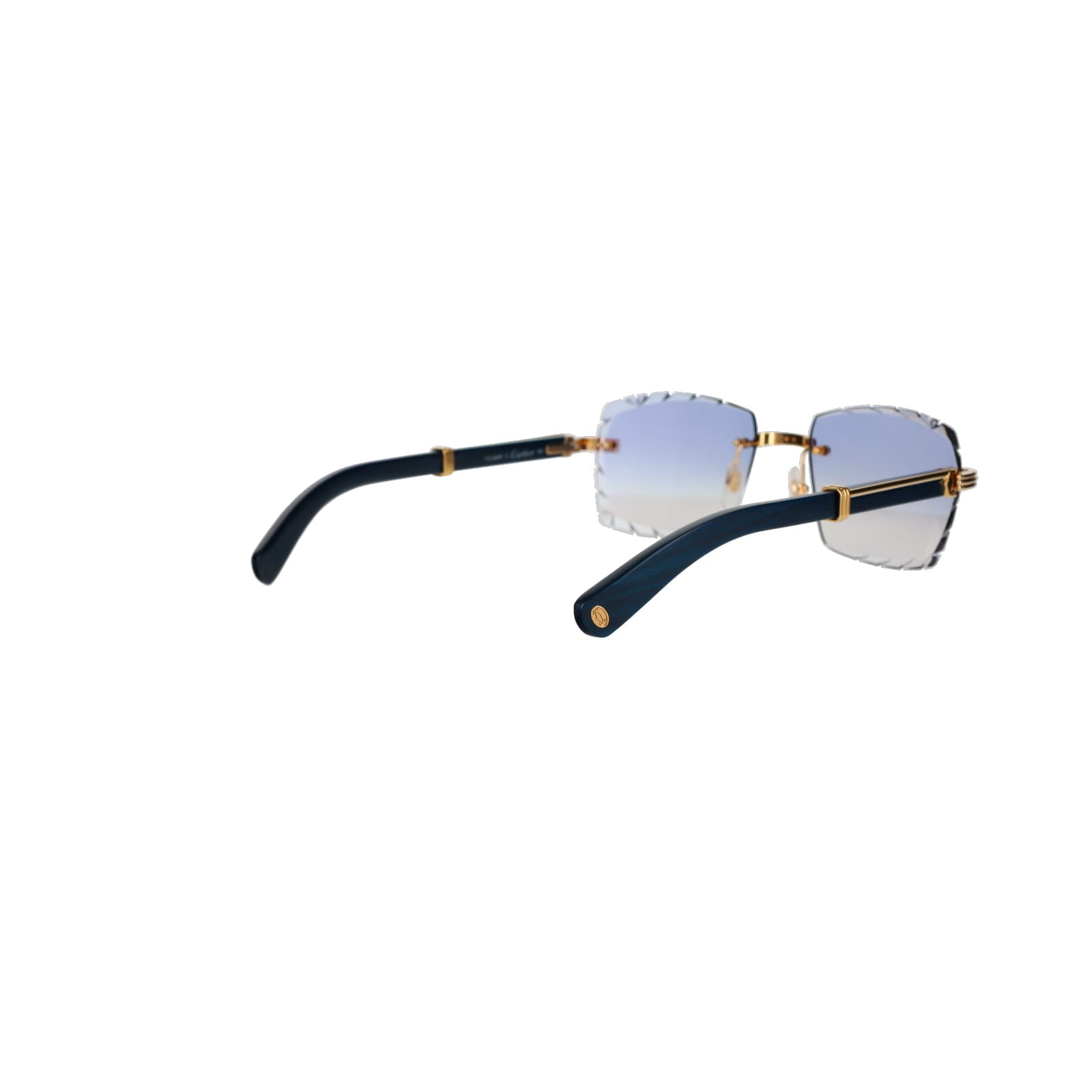 Cartier Custom Première Blue Wood Sunglasses by MEG