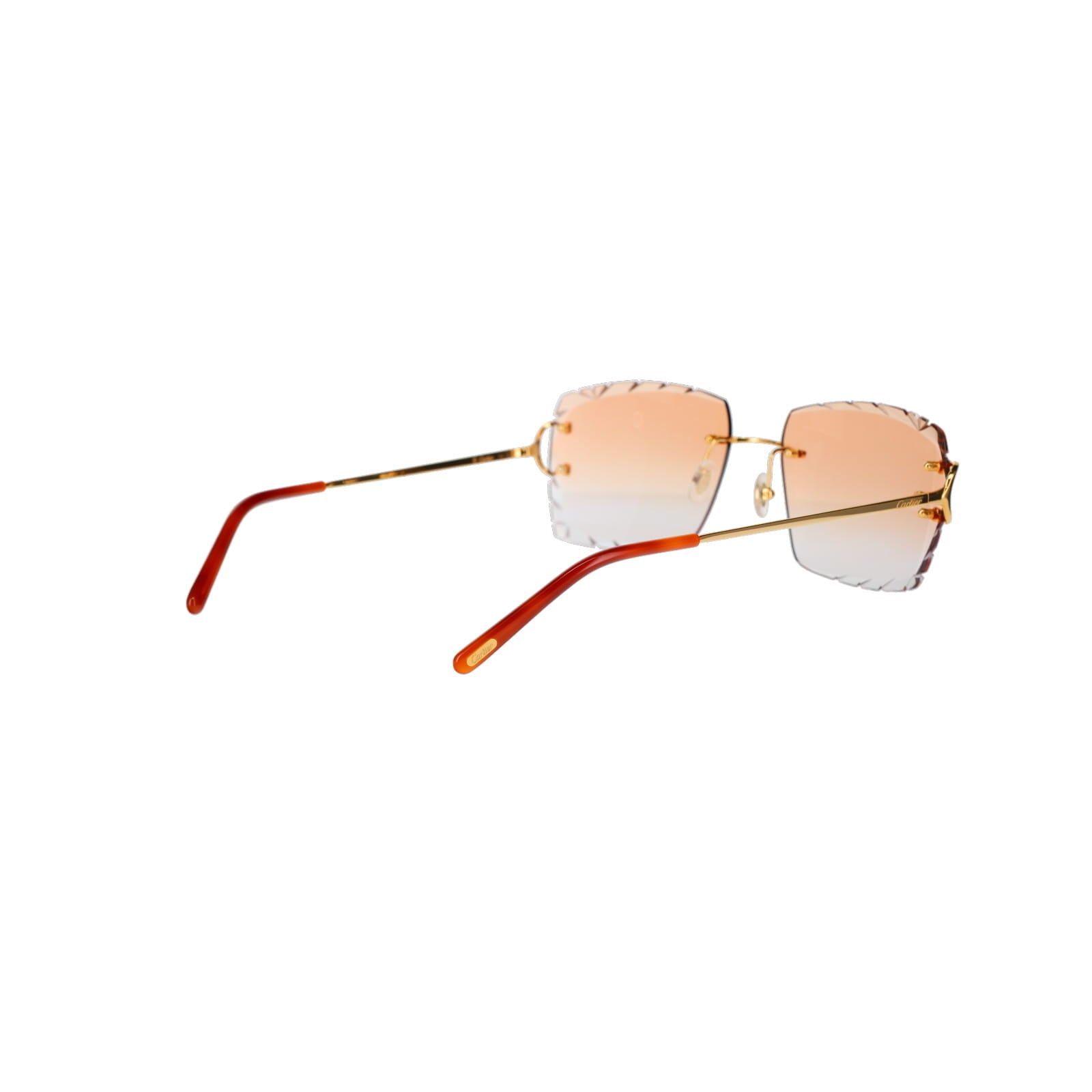 Cartier Custom Double C Diamond Cut Mykonos Gold Sunglasses by MEG