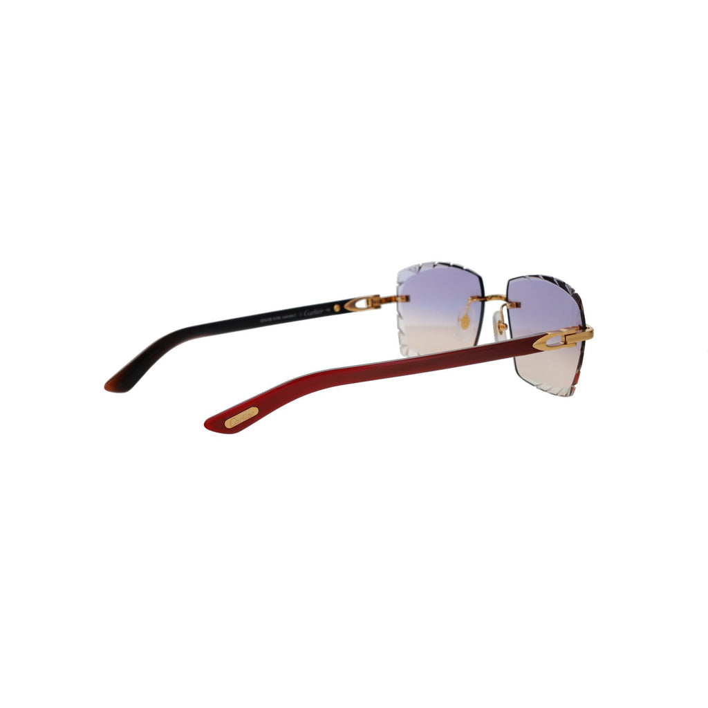 Cartier Custom C Décor Red Buffalo Horn Sunglasses by MEG