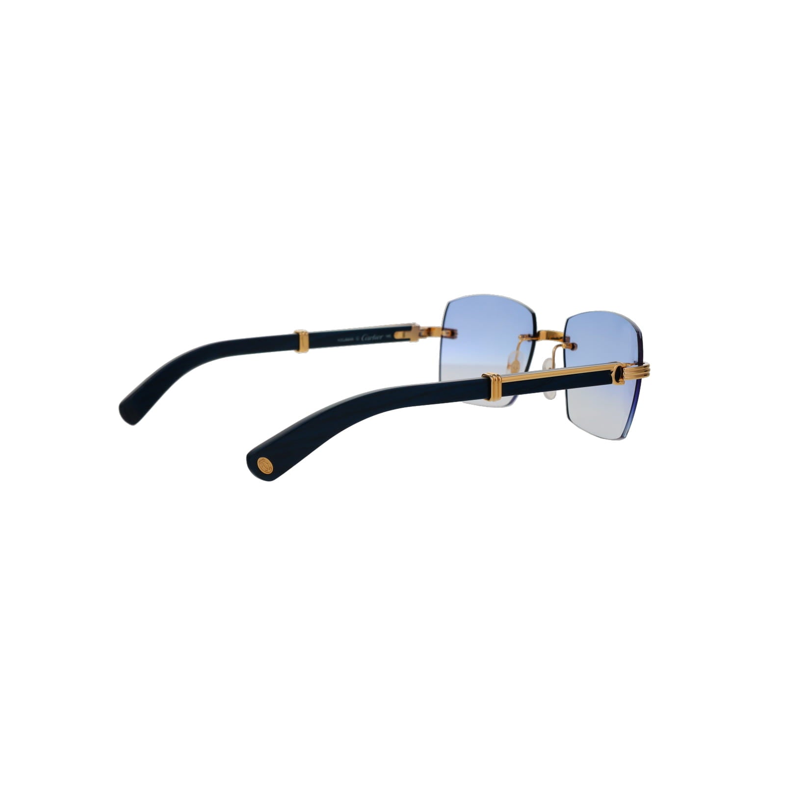 Cartier Custom Première Blue Wood Sunglasses by MEG