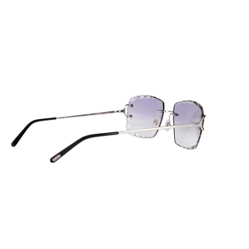Cartier Custom Double C Diamond Cut Mykonos Platinum Sunglasses by MEG