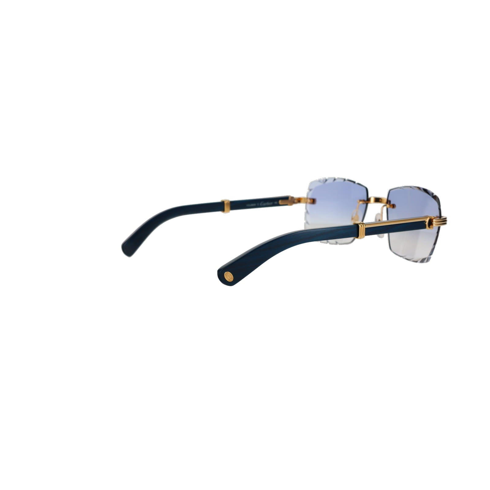 Cartier Custom Première Blue Wood Sunglasses by MEG