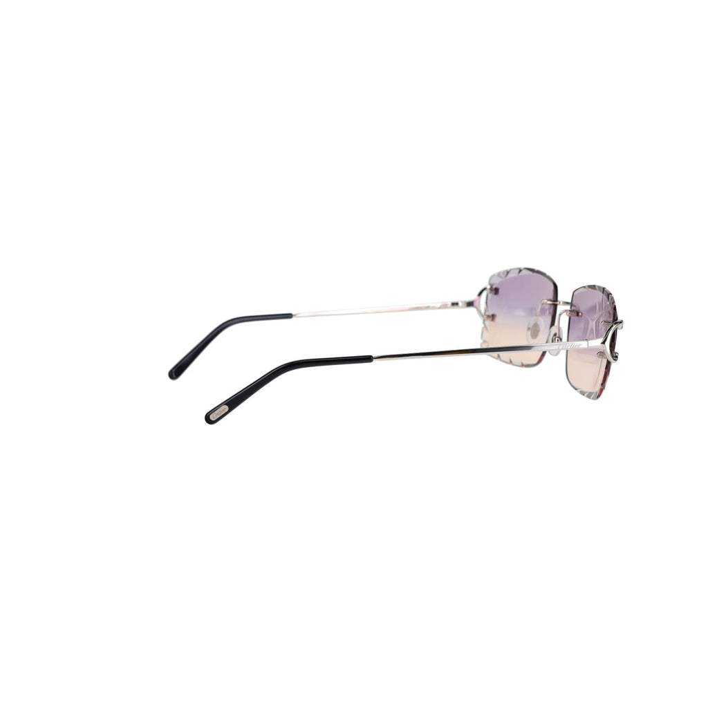 Cartier Custom Double C Diamond Cut Brooklyn Platinum Sunglasses by MEG