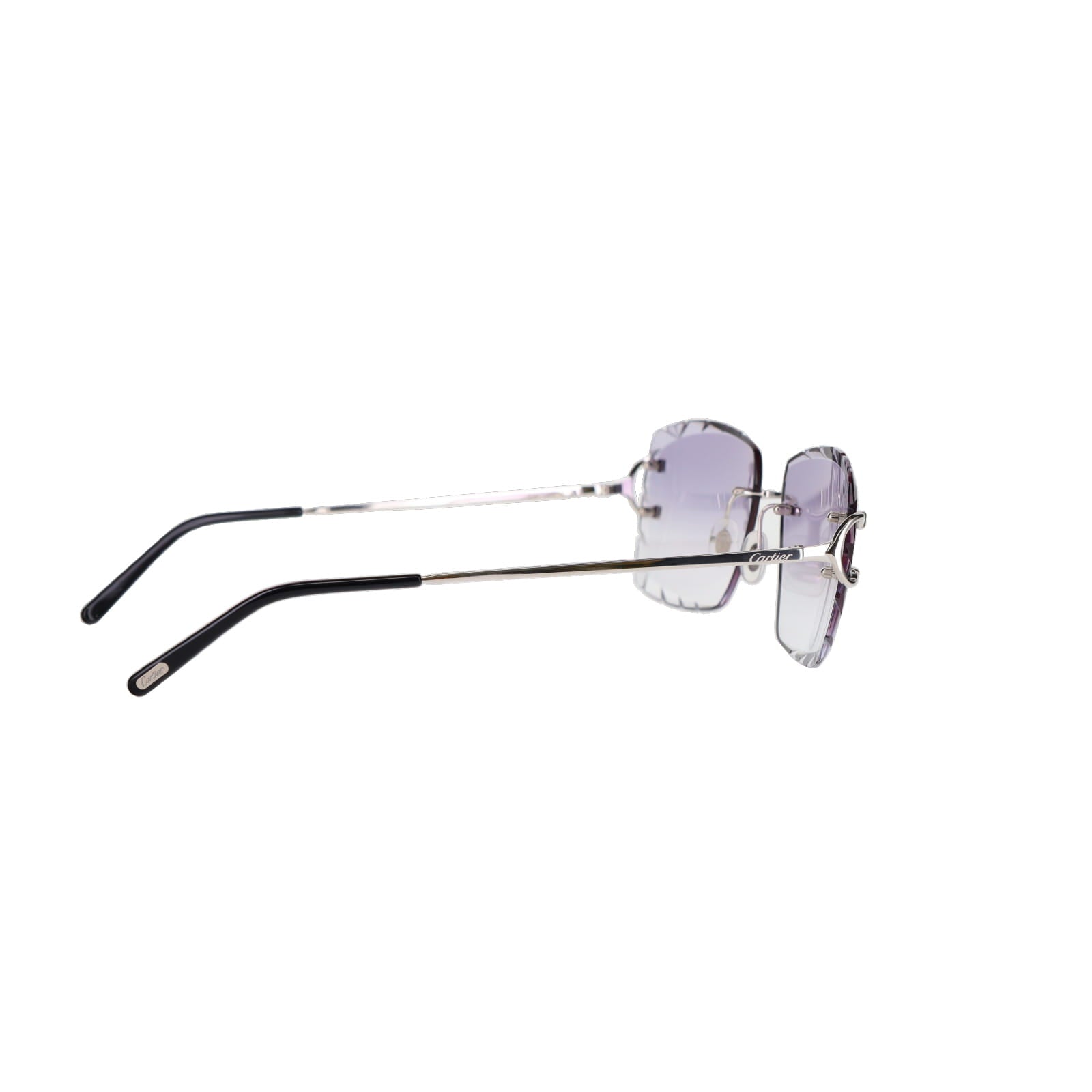 Cartier Custom Double C Diamond Cut Mykonos Platinum Sunglasses by MEG