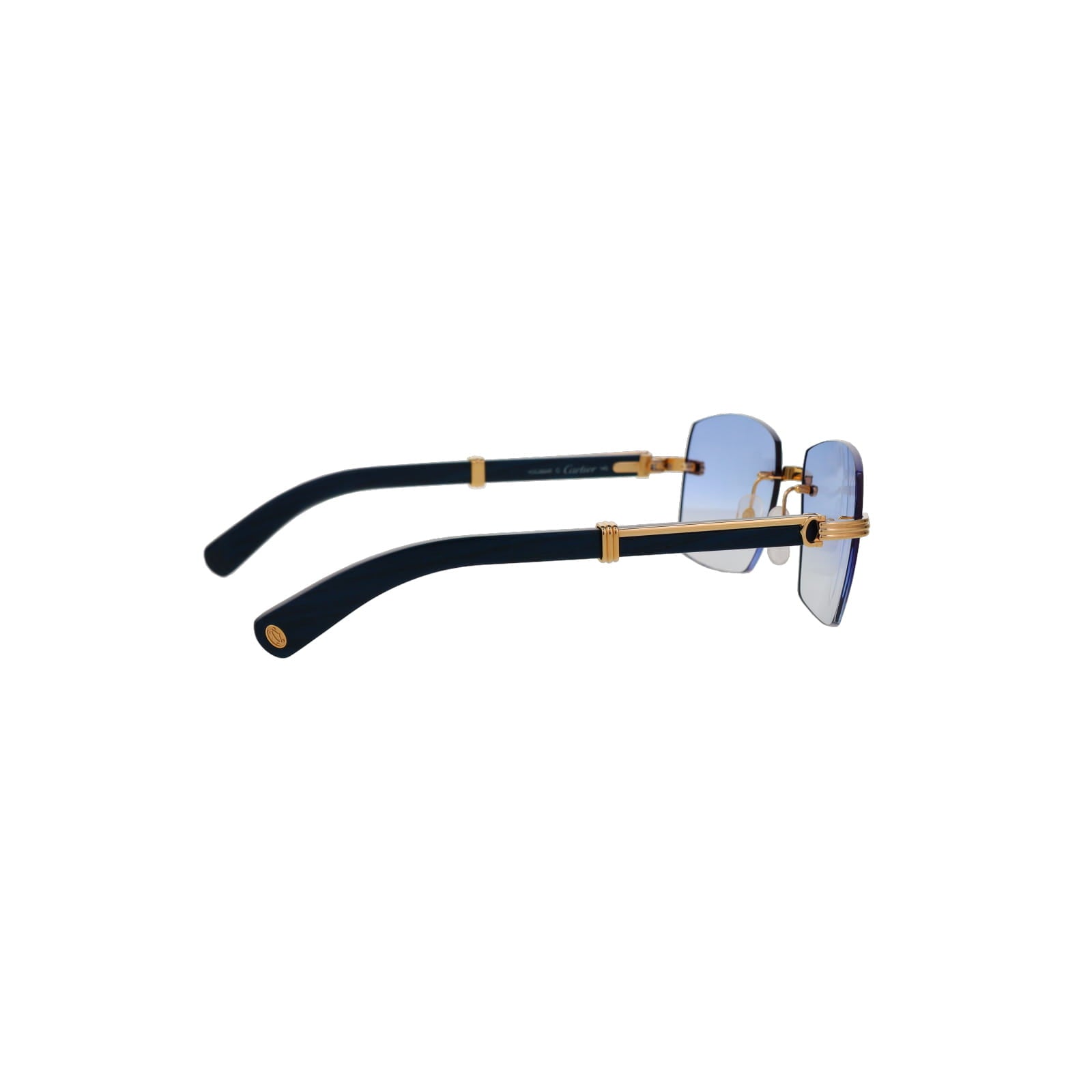 Cartier Custom Première Blue Wood Sunglasses by MEG