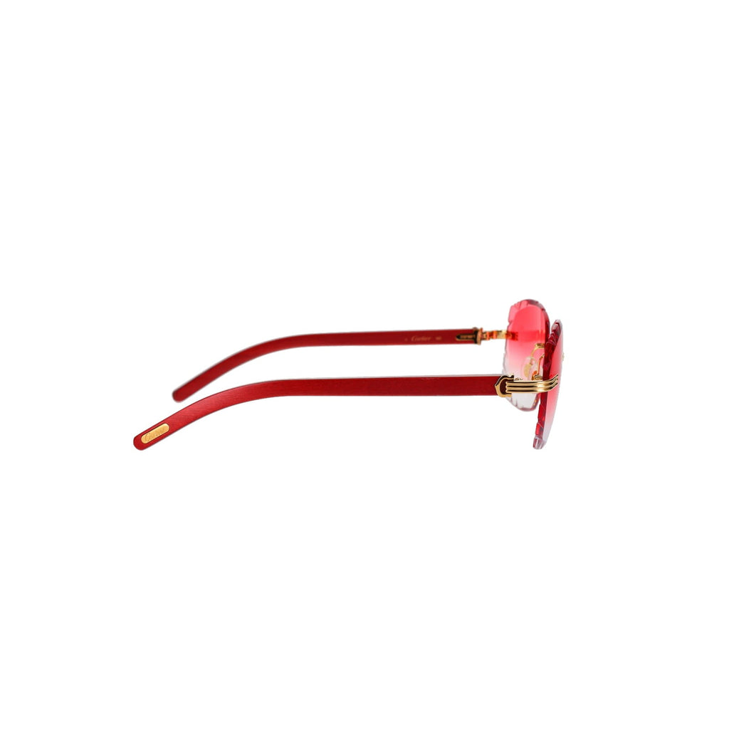 Cartier Custom Première C Horn and Wood Sunglasses by MEG