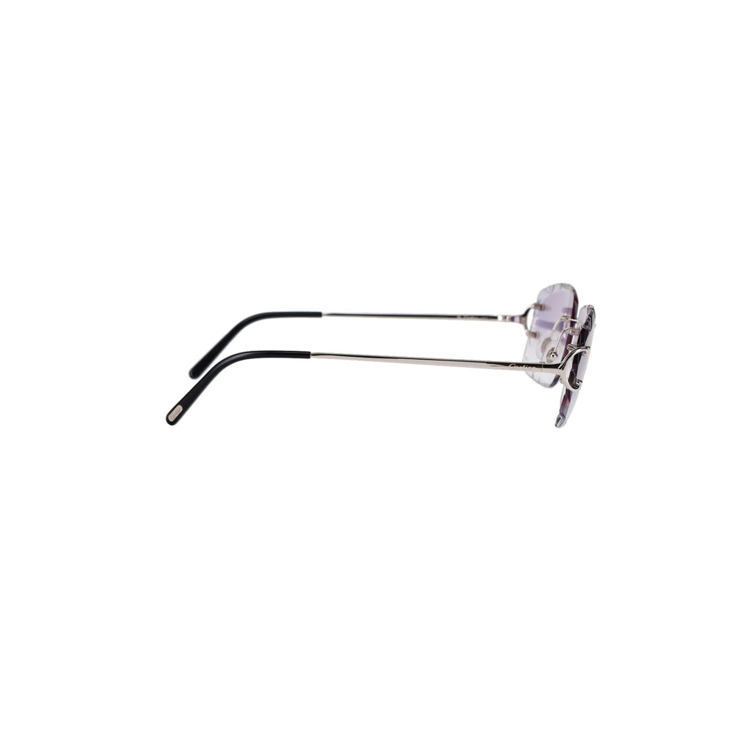 Cartier Custom Double C Diamond Cut Brooklyn Platinum Sunglasses by MEG
