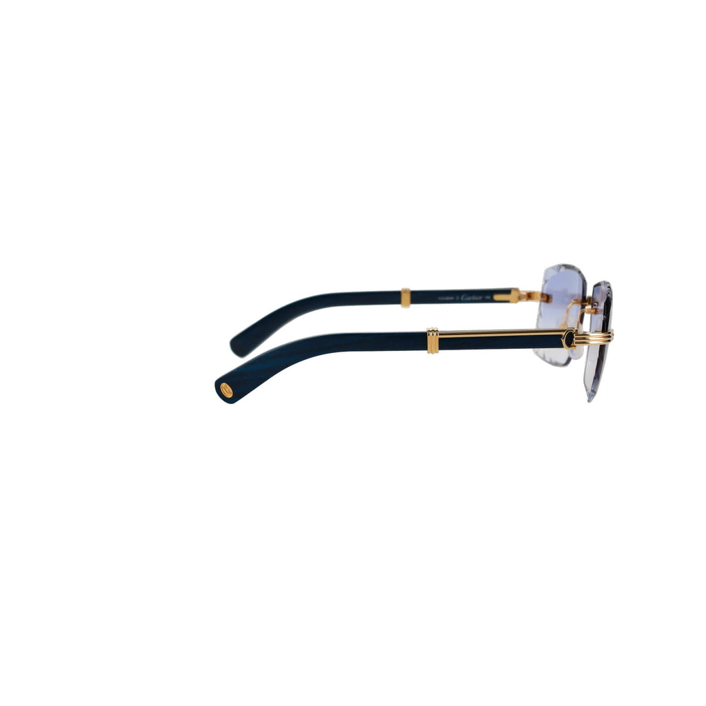 Cartier Custom Première Blue Wood Sunglasses by MEG