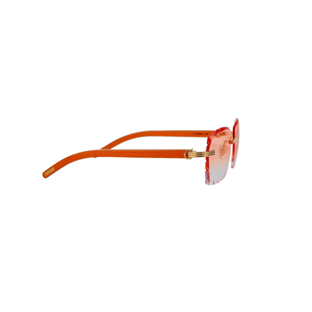 Cartier Custom Première C Horn and Wood Sunglasses by MEG