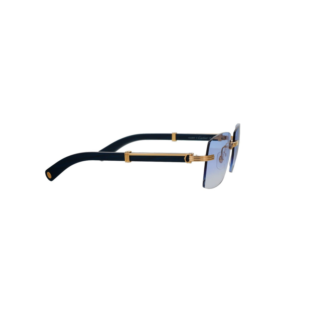 Cartier Custom Première Blue Wood Sunglasses by MEG
