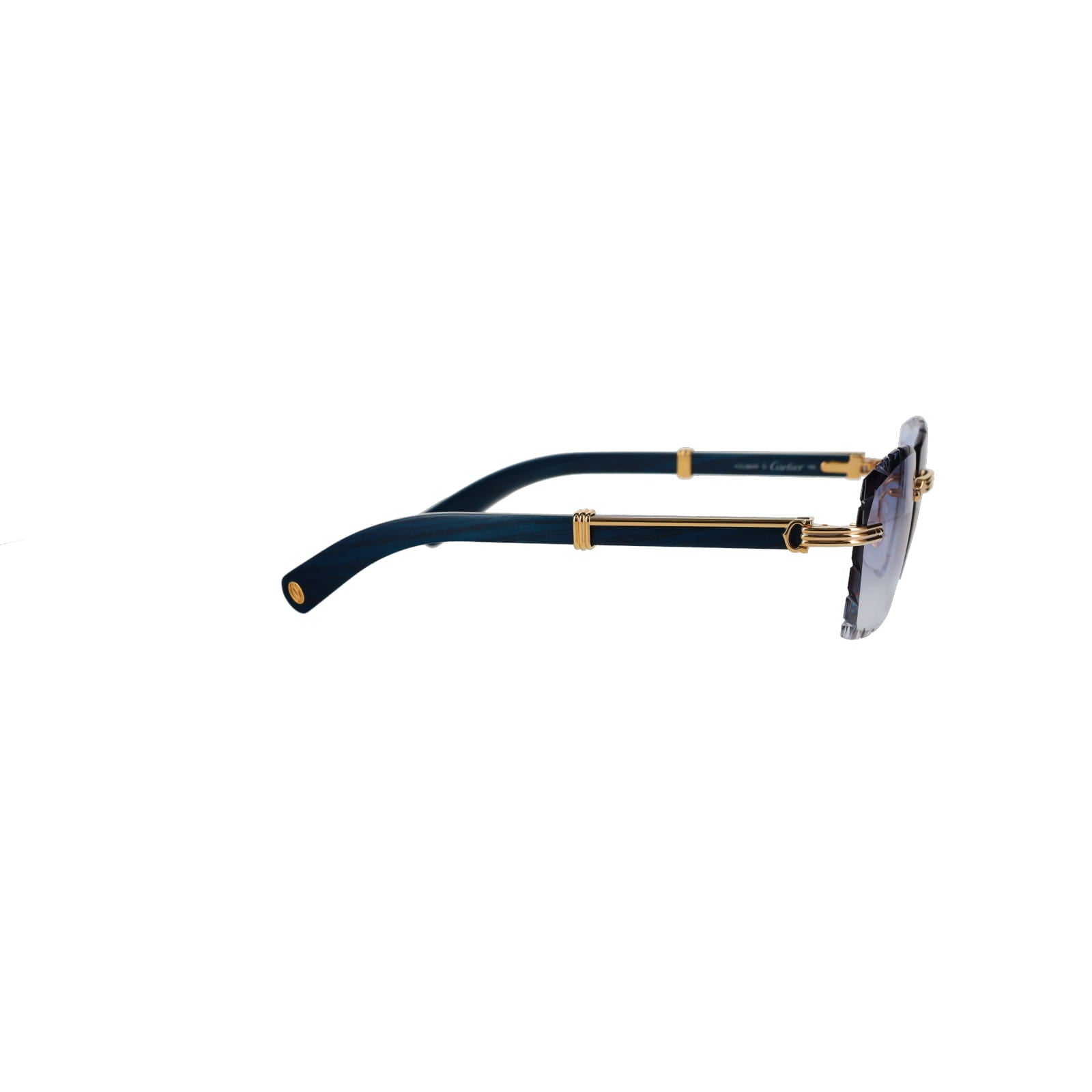 Cartier Custom Première Blue Wood Sunglasses by MEG