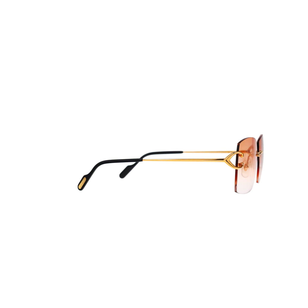 Cartier Custom Vintage Double C Mykonos Sunglasses Gold by MEG