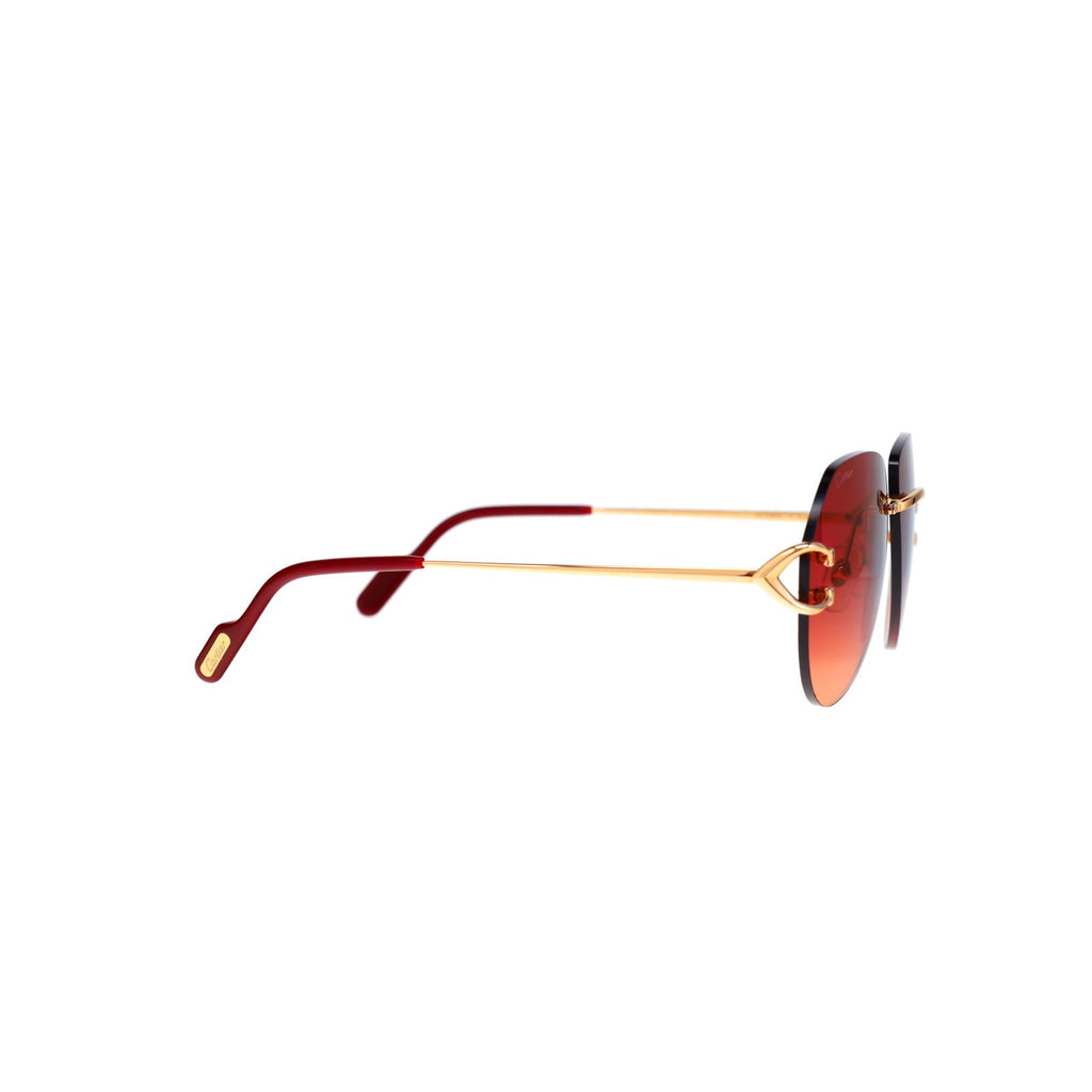 Cartier Custom Vintage Double C Gold Sunglasses by MEG