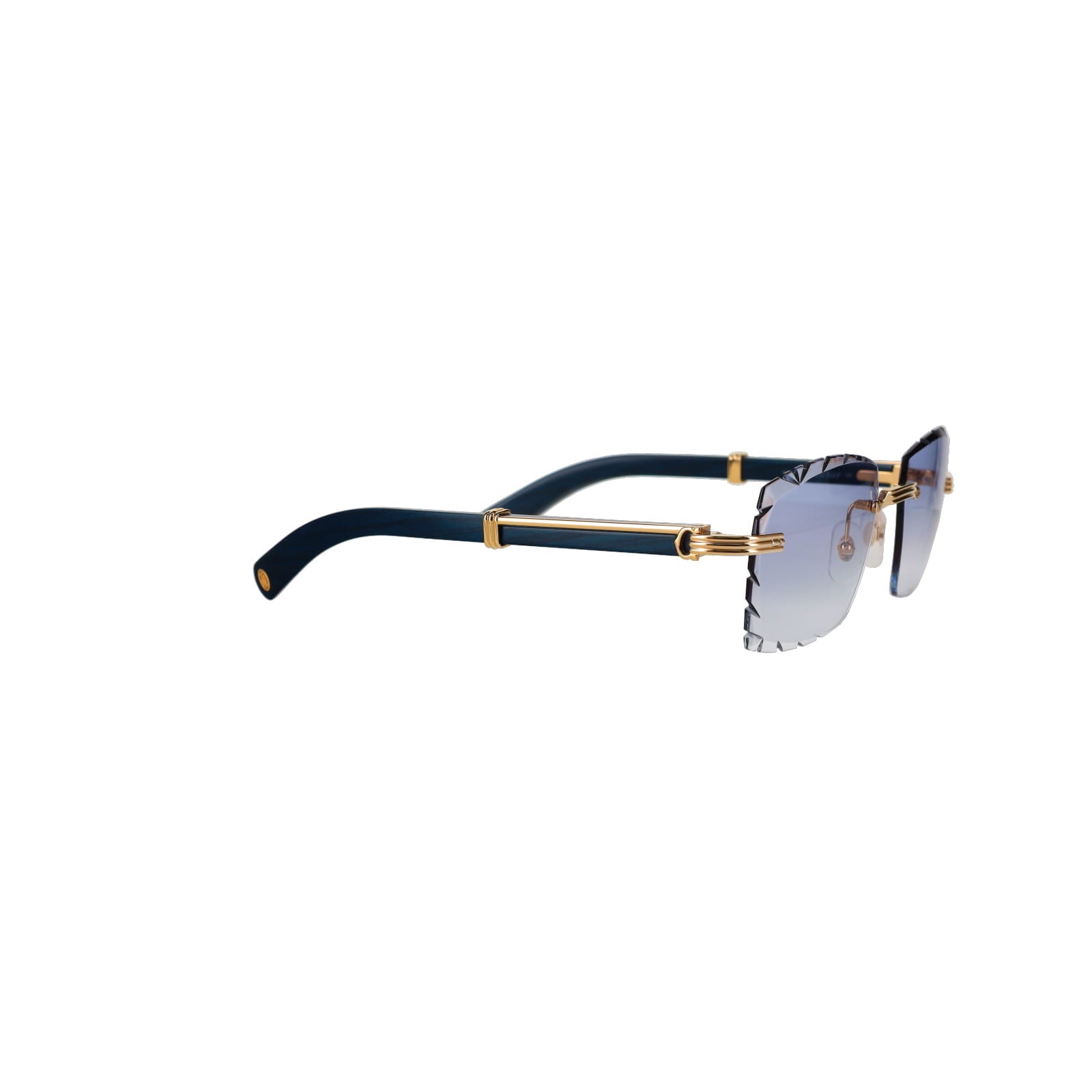 Cartier Custom Première Blue Wood Sunglasses by MEG