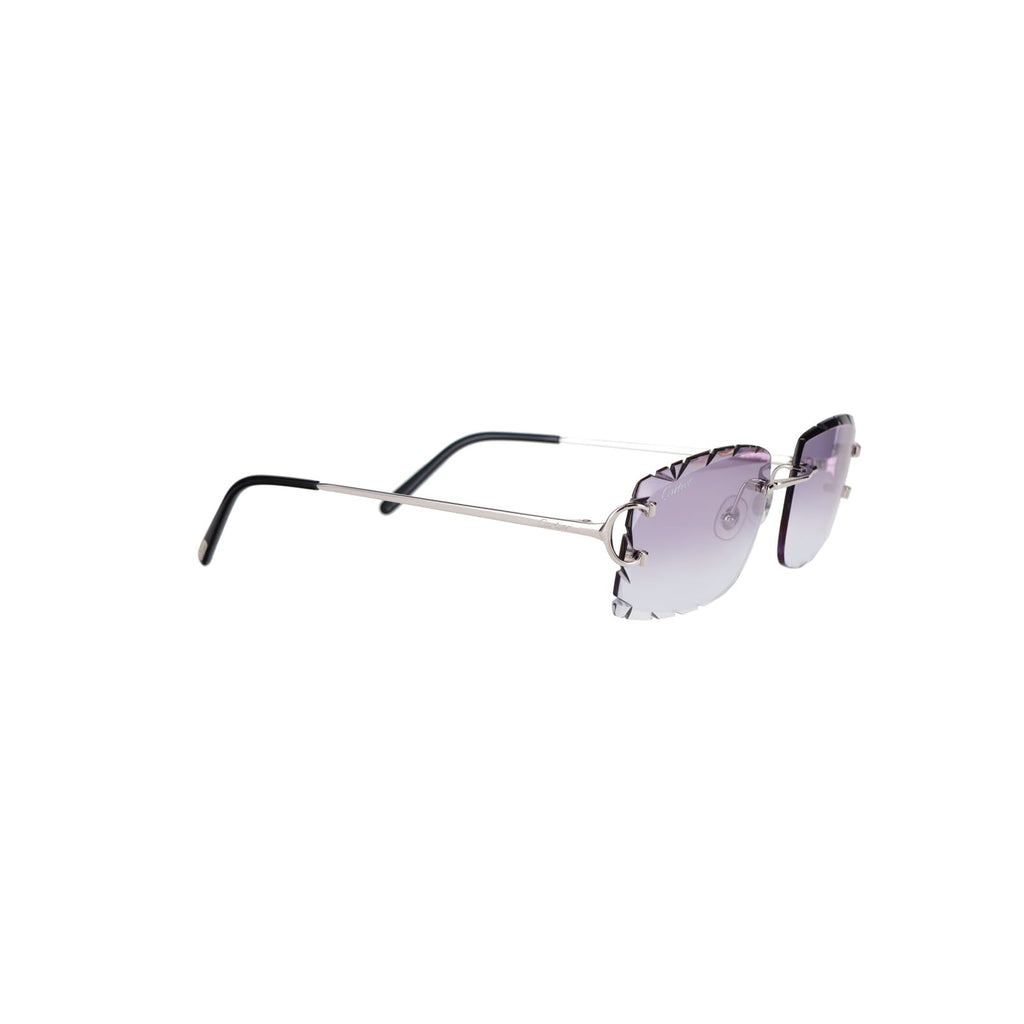 Cartier Custom Double C Diamond Cut Brooklyn Platinum Sunglasses by MEG