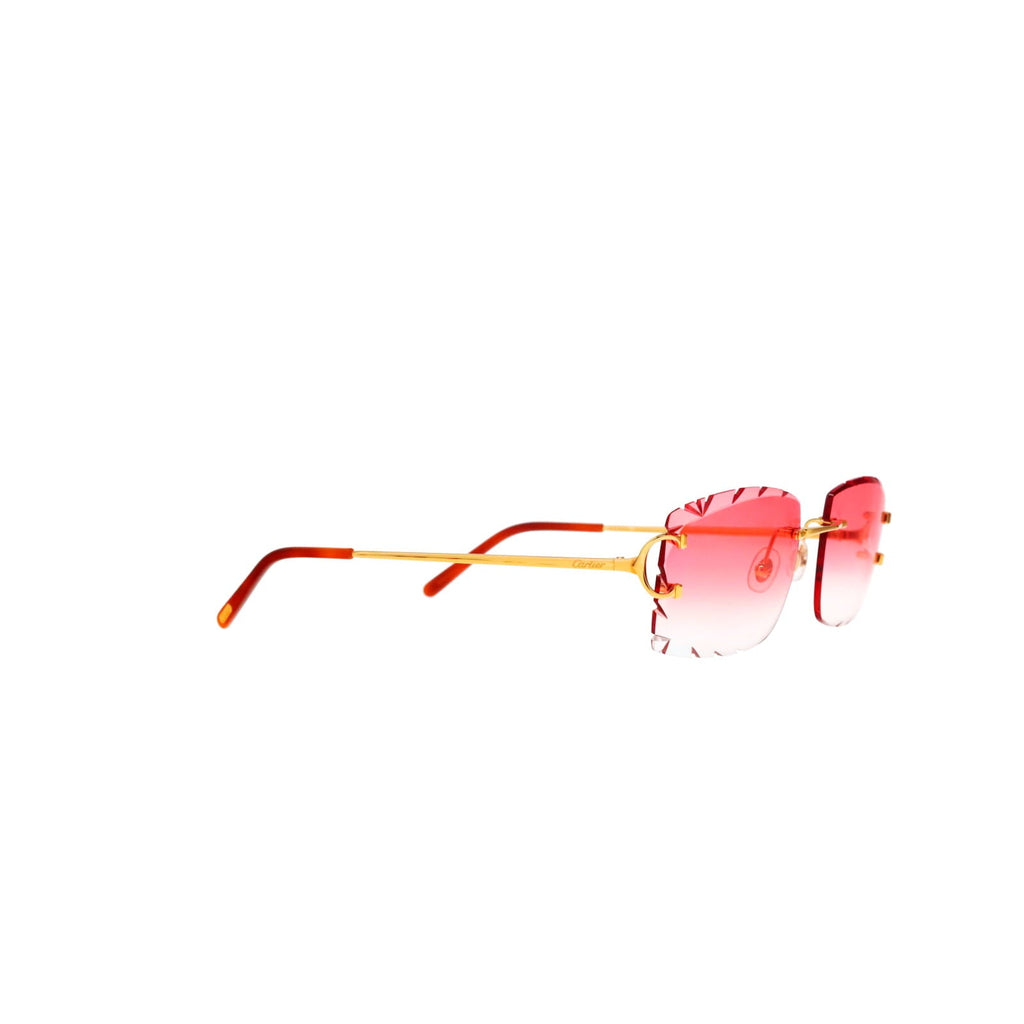 Cartier Custom Double C Diamond Cut Brooklyn Gold Sunglasses by MEG