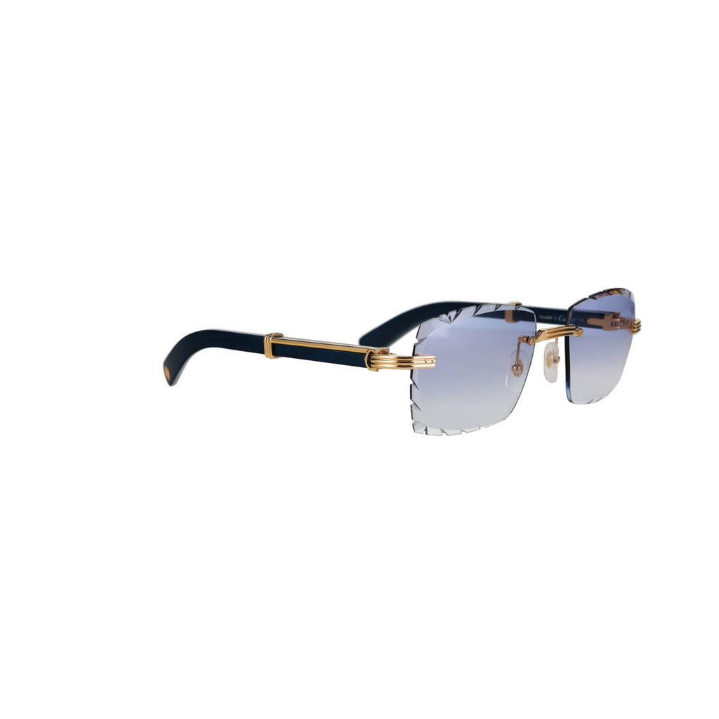 Cartier Custom Première Blue Wood Sunglasses by MEG
