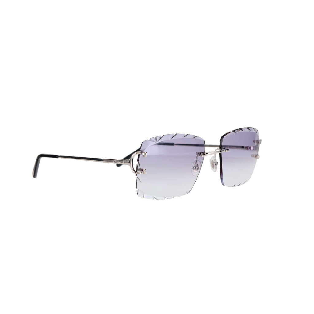 Cartier Custom Double C Diamond Cut Mykonos Platinum Sunglasses by MEG