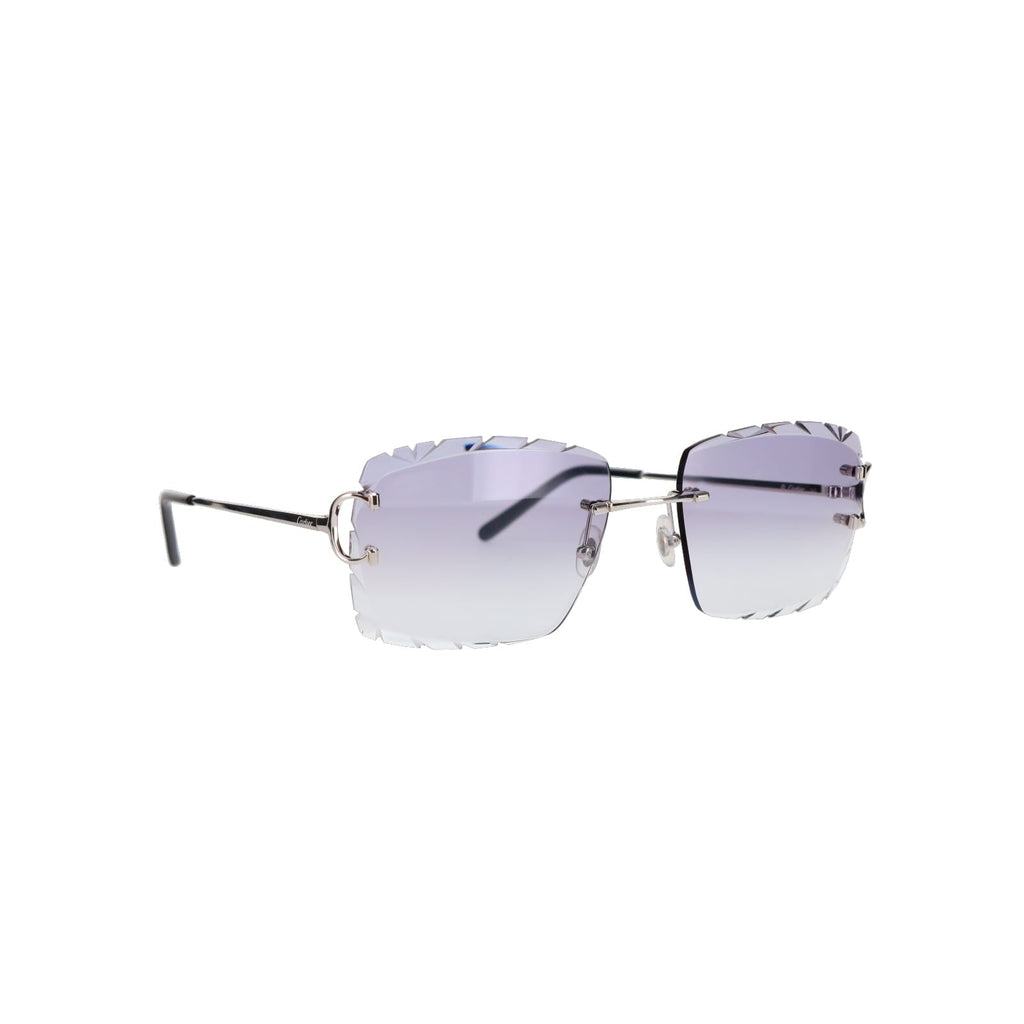 Cartier Custom Double C Diamond Cut Mykonos Platinum Sunglasses by MEG