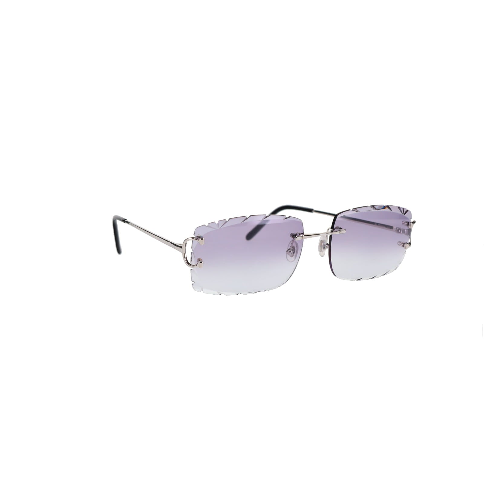 Cartier Custom Double C Diamond Cut Brooklyn Platinum Sunglasses by MEG