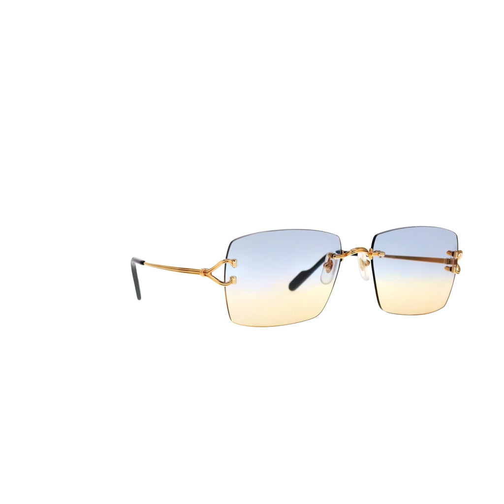 Cartier Custom Double C Godron Gold Mykonos Sunglasses by MEG