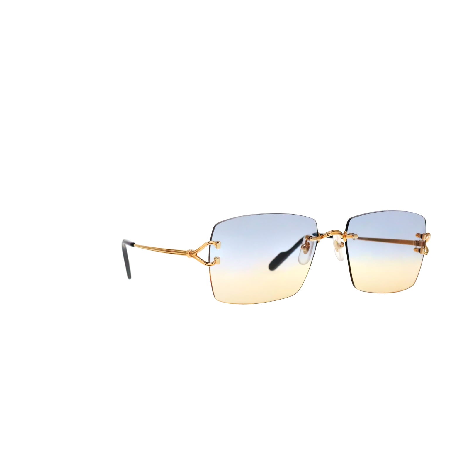 Cartier Custom Double C Godron Gold Mykonos Sunglasses by MEG