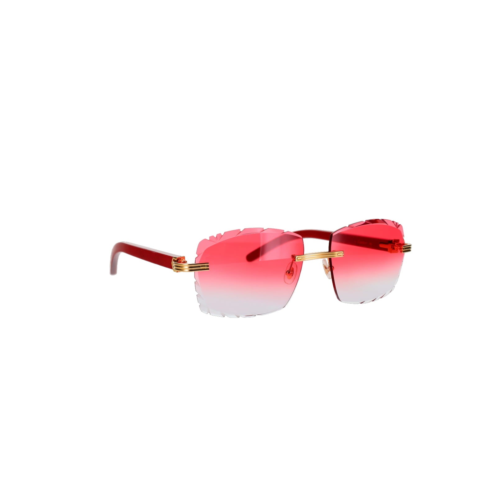 Cartier Custom Première C Horn and Wood Sunglasses by MEG