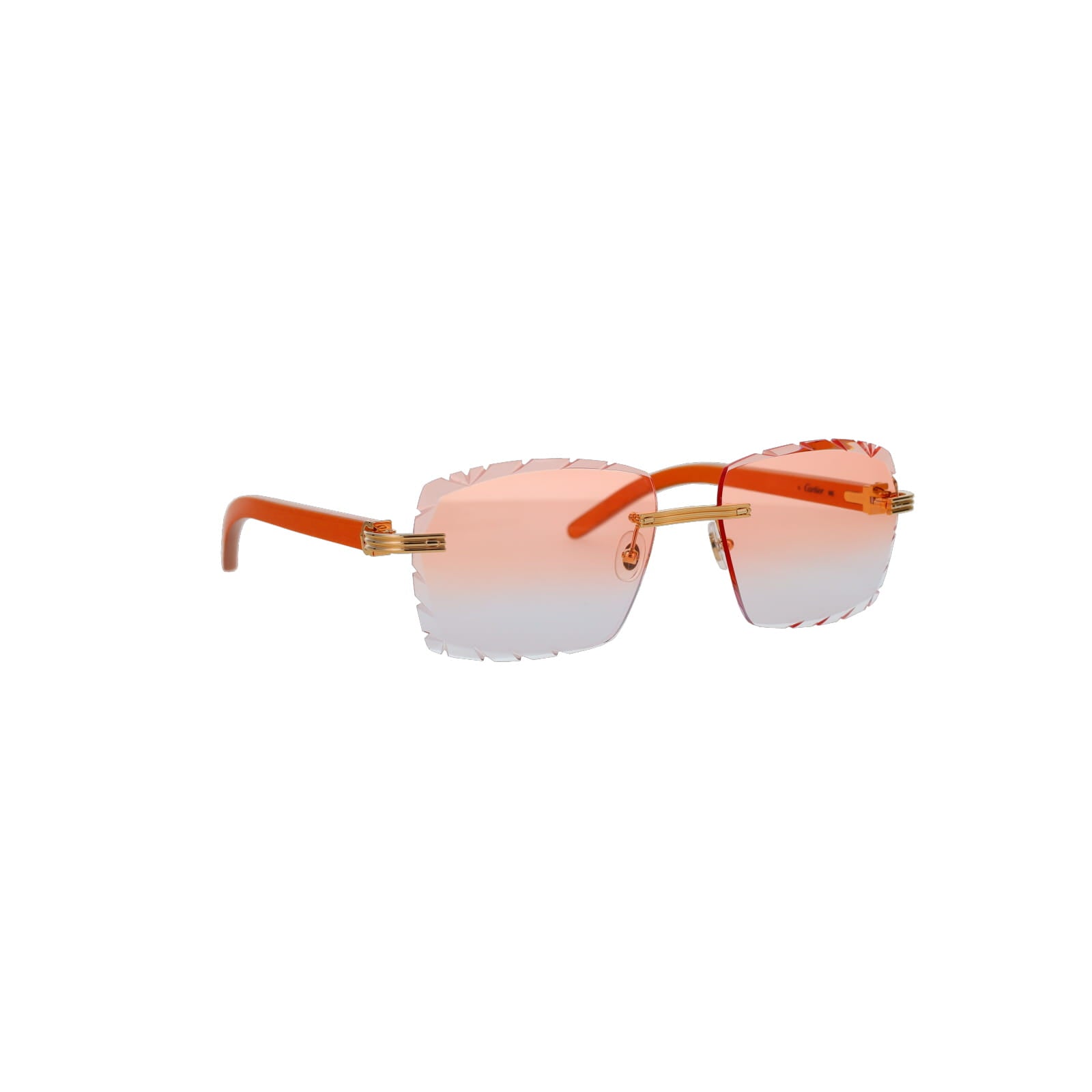 Cartier Custom Première C Horn and Wood Sunglasses by MEG