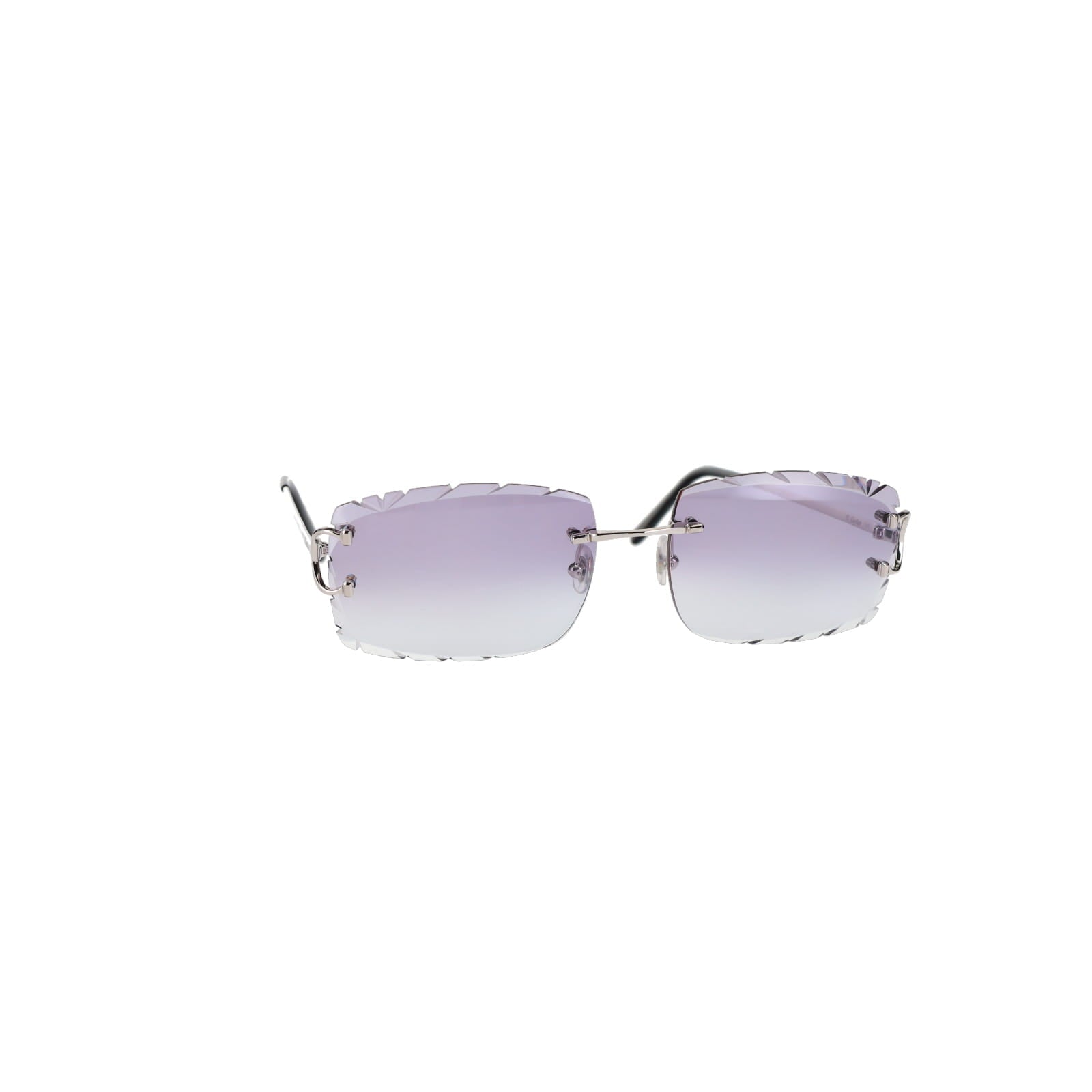 Cartier Custom Double C Diamond Cut Brooklyn Platinum Sunglasses by MEG
