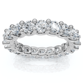 2 1/2 Carat U Prong Diamond Eternity Ring 14K White Gold Lab Grown Size Selectable