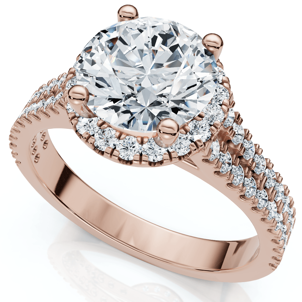 2 1/3Ct Diamond Waverly Lab Grown Engagement Ring White, Yellow or Rose Gold